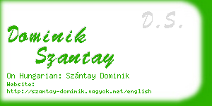 dominik szantay business card