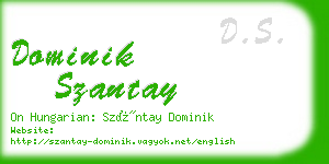 dominik szantay business card